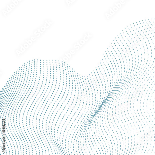 Abstract Digital Landscape of Light Particles Creating a Mesmerizing Flowing Pattern