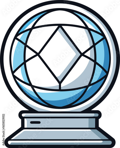 Spooky Crystal Elements Crystal Ball Globe on Stand