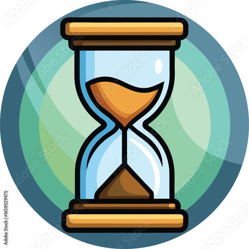 Halloween Time Elements Hourglass Icon, Time Management Symbol