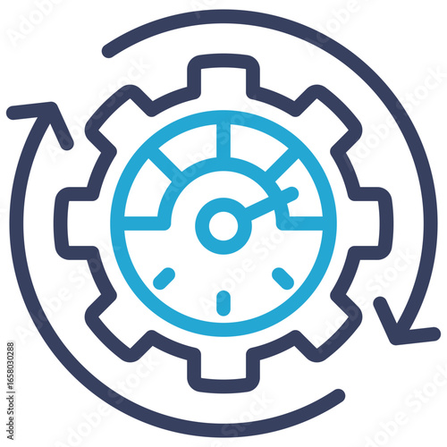 Optimization Outline Color Icon
