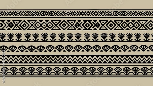 Aztec Symbol Loop Background, Ancient Civilization Motif in Motion