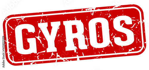 gyros rectangular sign. gyros stamp