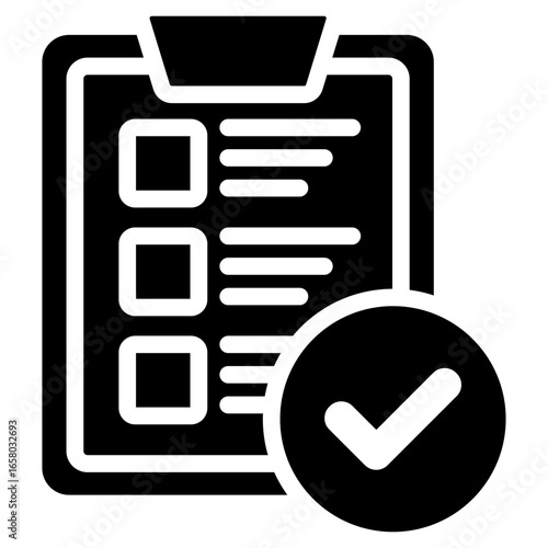 Checklist Glyph Icon