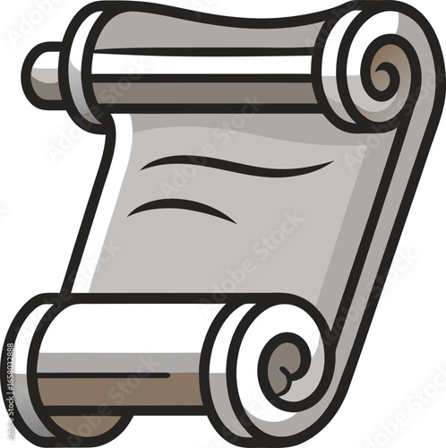 Halloween Ceremony Items Ancient Scroll, Stone, Illustration, Cartoon