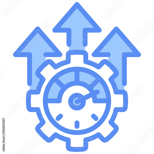 Efficiency Blue Icon