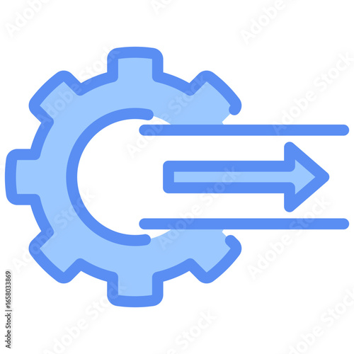 Output Blue Icon