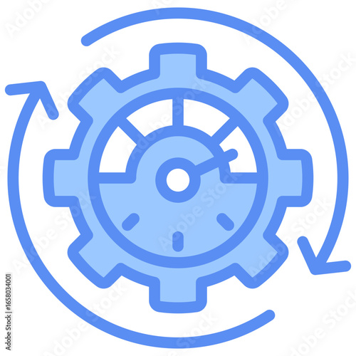 Optimization Blue Icon