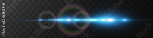 	
Blue horizontal glow effects resembling stars or suns with radiant highlights. Features light energy explosions and flares. Vector artwork ideal for digital, abstract, or futuristic designs.	
