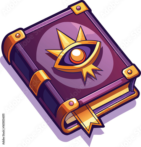Halloween Ceremony Items Magical Grimoire Book Illustration