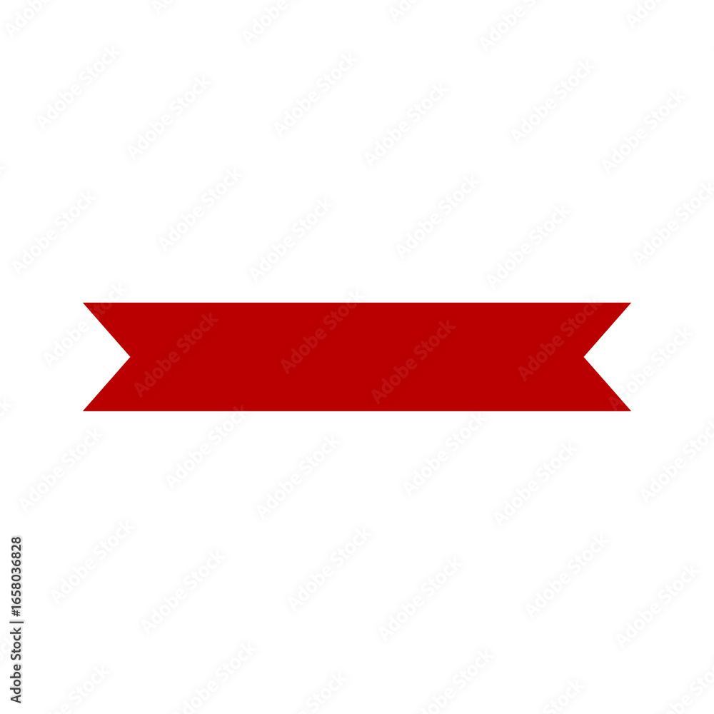 Blank Red Banner Ribbon, Folded Vector Graphic Element with Copy Space Isolated on Transparent Background. Blank Red Banner Ribbon, Folded Vector Graphic Element with Copy Space Isolated on Transparent Background.