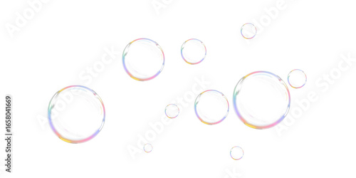 Canvastavla bubble transparent, soap bubbles,PNG.