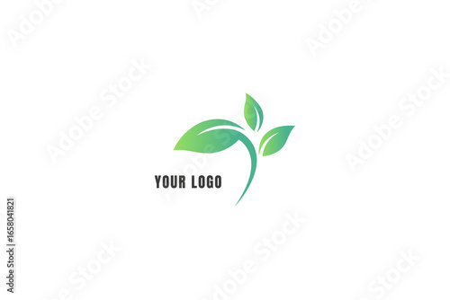 Green leaf logo Royalty Free Vector Image