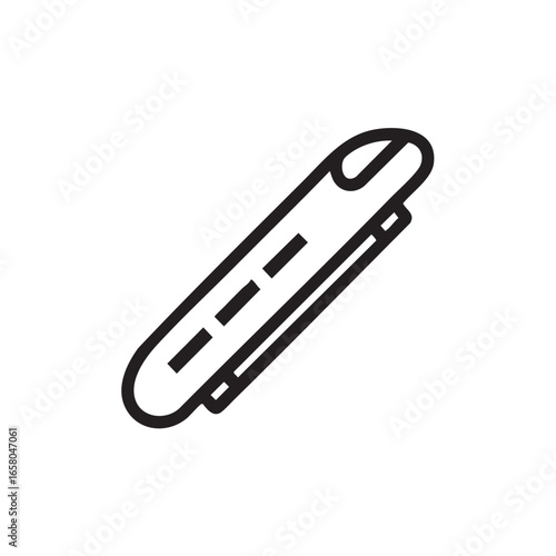 A black and white line drawing of a bobsled.