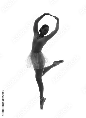 Silhouette of ballerina dan...
