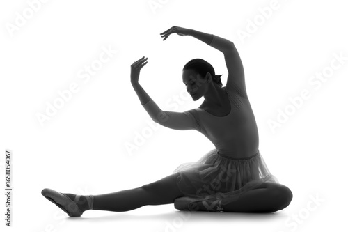 Silhouette of ballerina dan...