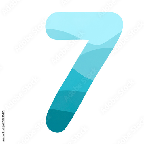 blue number seven