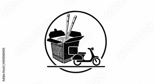 Chinese food delivery icon