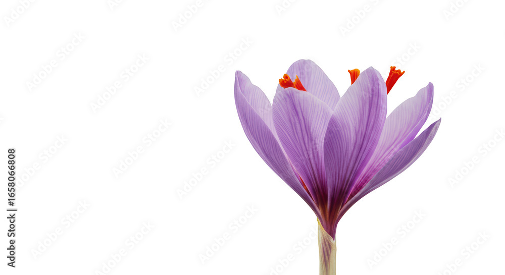 Naklejka premium Saffron Crocus Flower Isolated