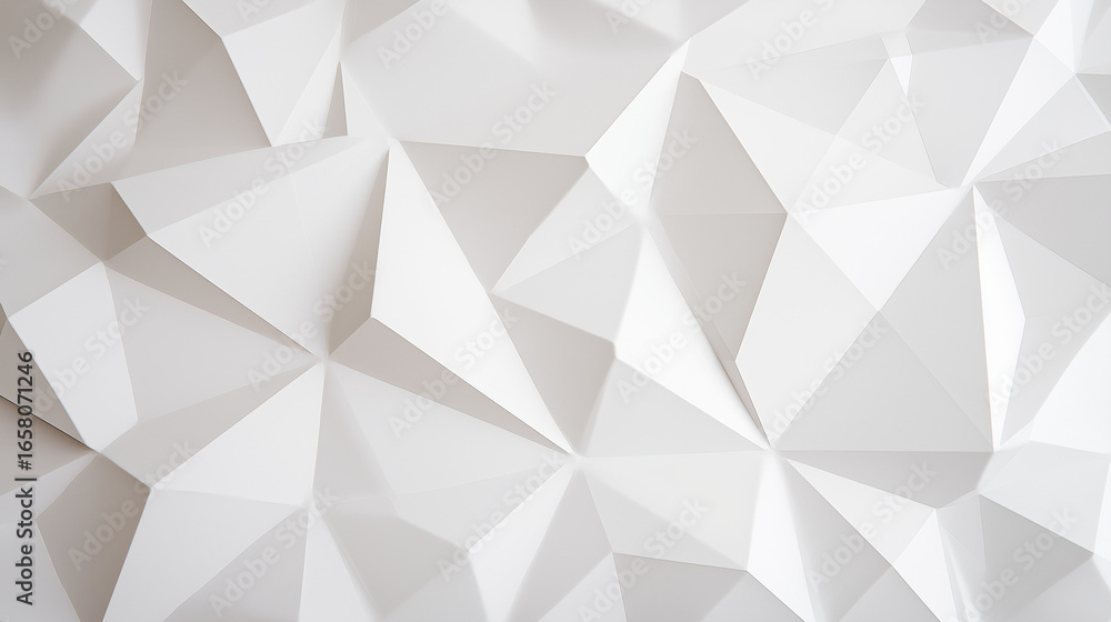 Fototapeta premium Clean Minimalist Geometric Triangle Pattern White Abstract Texture Background. Ai Generated Images