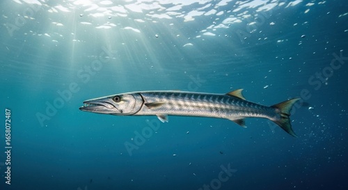 Underwater shot of a barracuda (1)