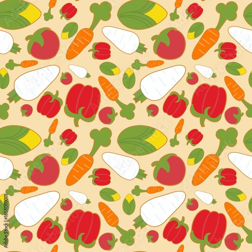 seamless pattern with vegetables 6272