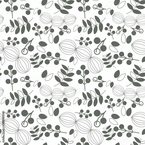 seamless pattern with leaves 4634