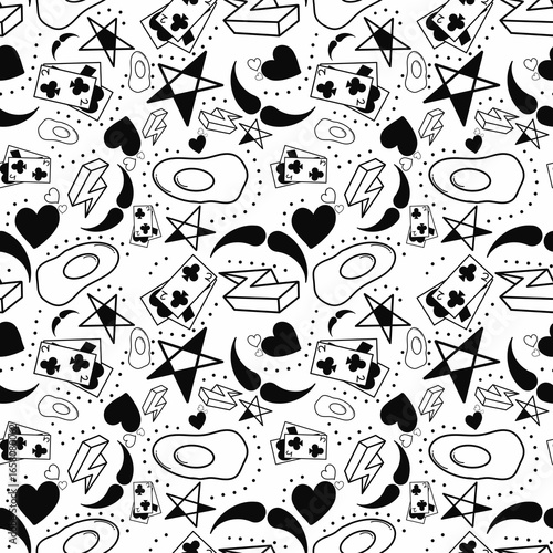 seamless pattern with skulls