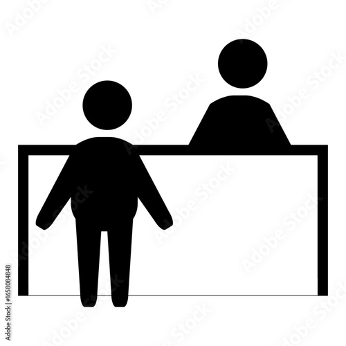Customer service desk icon