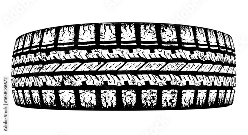 Dynamic tire tread design showcasing robust structure and reliable grip, perfect for automotive industry marketing