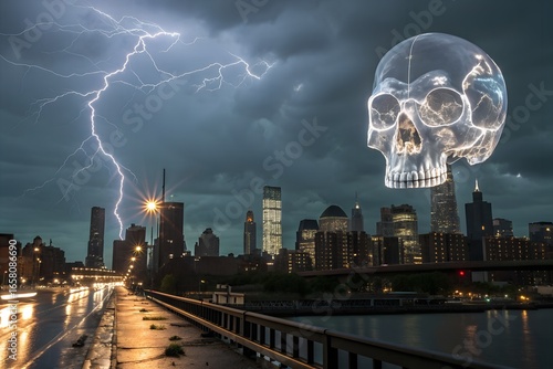 Halloween backdrop featuring a silhouetted pumpkin