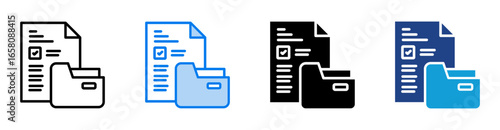 File icon set multiple style collection