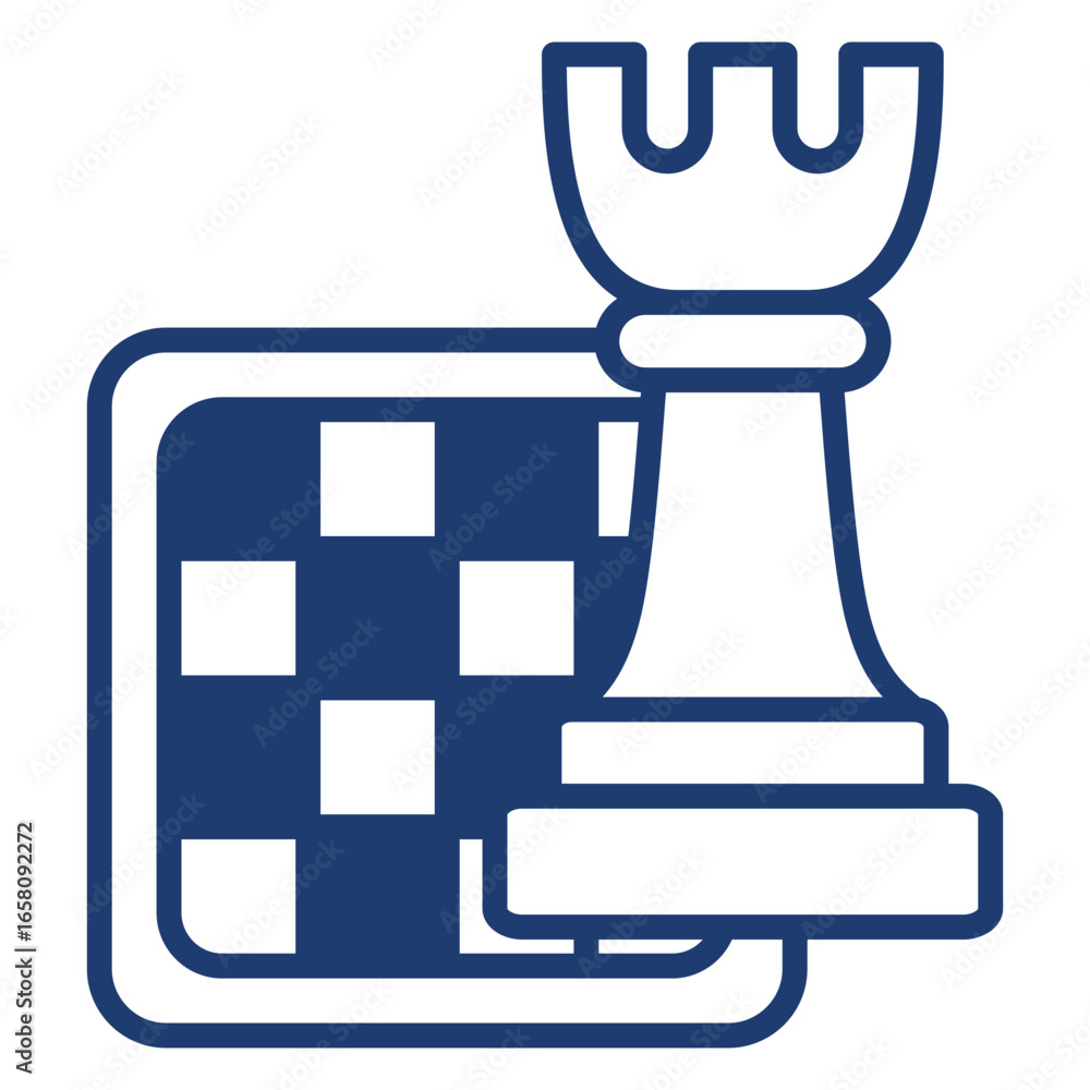 Obraz premium Piece Icon In Blue Monochrome Flat Design, Vector Illustration