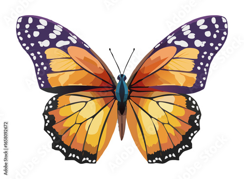Monarch  sticker insect transparent background