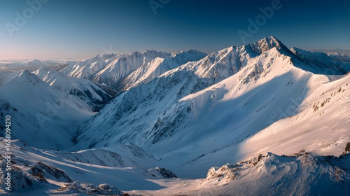 snow covered mountains