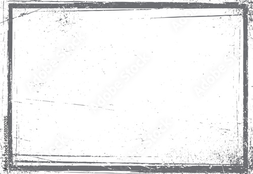 Vintage grunge border frame. Distressed texture background with old scratches and rough worn effect