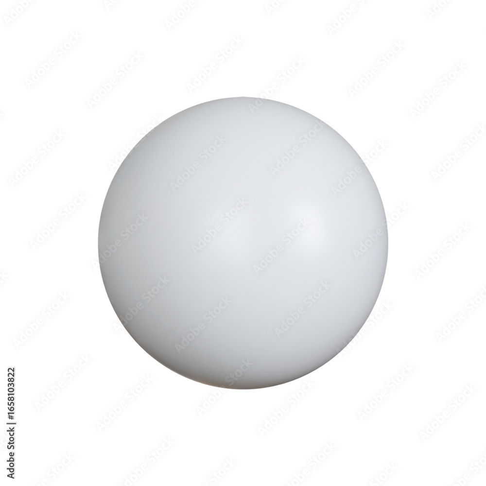 Obraz premium 3d rendered white sphere isolated on transparent background.