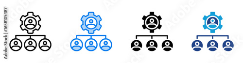 Businessman icon set multiple style collection