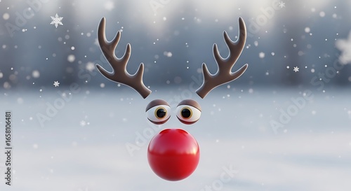 reindeer with red nose