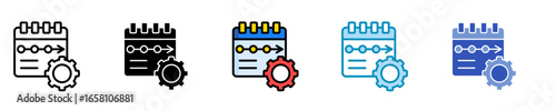 Timeline  Icon Set Multiple Style Collection
