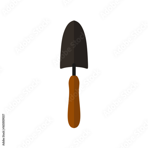 trowel flat design vector illustration isolated on white background. Putty knife illustration. masonry tool for plastering and smoothing construction equipment