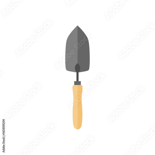 trowel flat design vector illustration isolated on white background. Putty knife illustration. masonry tool for plastering and smoothing construction equipment