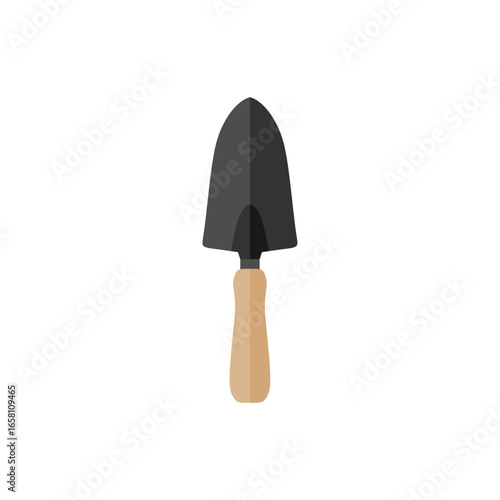 trowel flat design vector illustration isolated on white background. Putty knife illustration. masonry tool for plastering and smoothing construction equipment