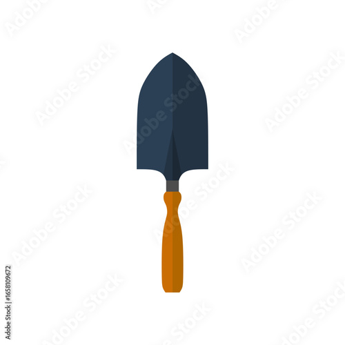 trowel flat design vector illustration isolated on white background. Putty knife illustration. masonry tool for plastering and smoothing construction equipment