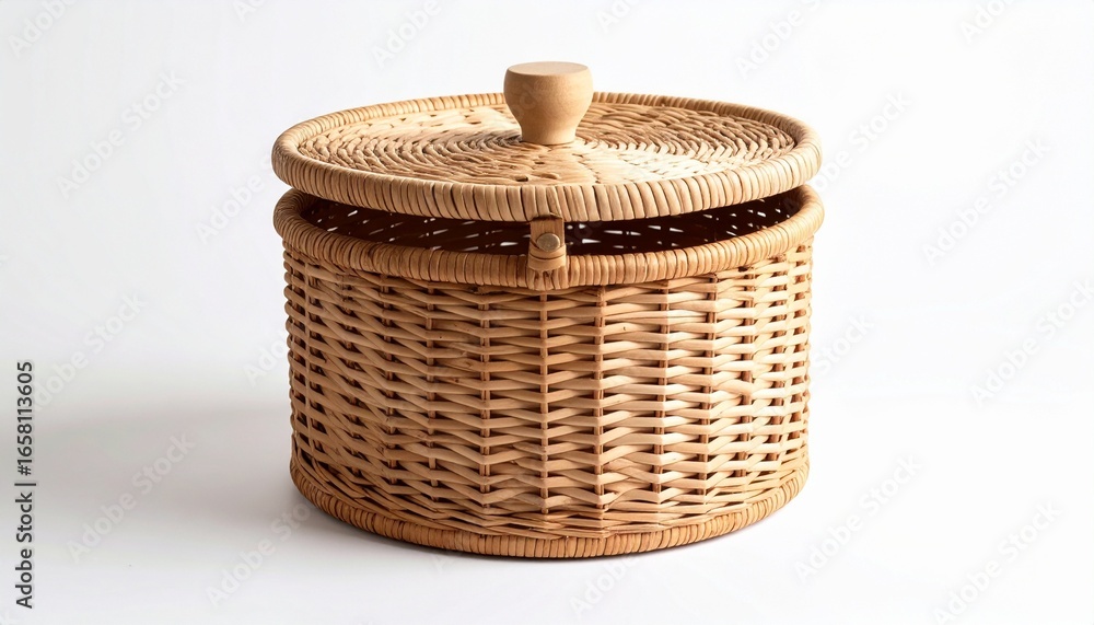 Obraz premium empty wicker basket