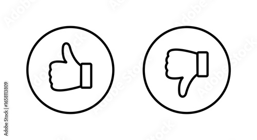 Like and Dislike icon. Feedback symbol