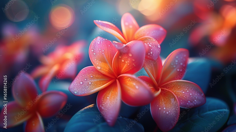 Fototapeta premium Colorful Botanical Garden Landscape Filled with Blooming Flowers in Springtime