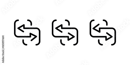 Replace simple vector icons illustration set.