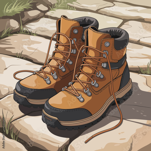 boots, hiking, footwear, shoes, outdoor, trail, adventure, trekking, travel, gear, mountain, path, rugged, durable, leather, lace-up, walk, climb, expedition, explore, nature, journey, equipment, camp