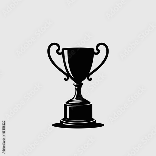 gold cup isolated on white