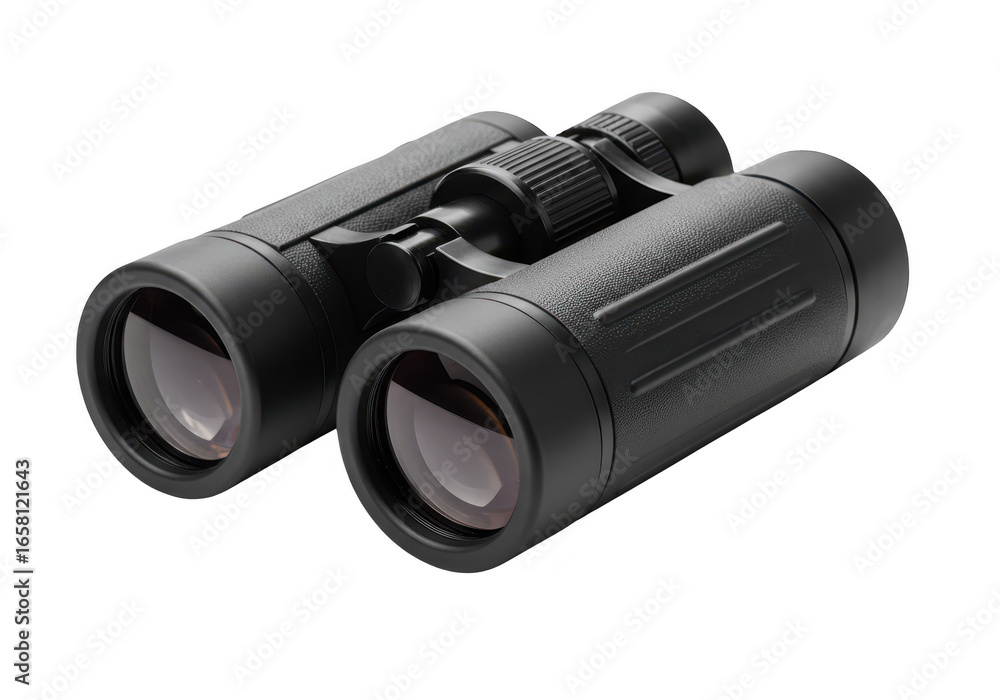 Black binoculars isolated on transparent background Black binoculars isolated on transparent background